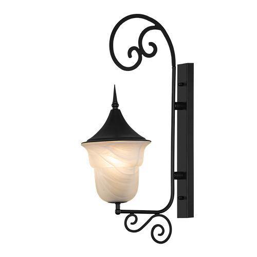 Alabaster - 1 Bulb - Electrostatic Black - Alabaster