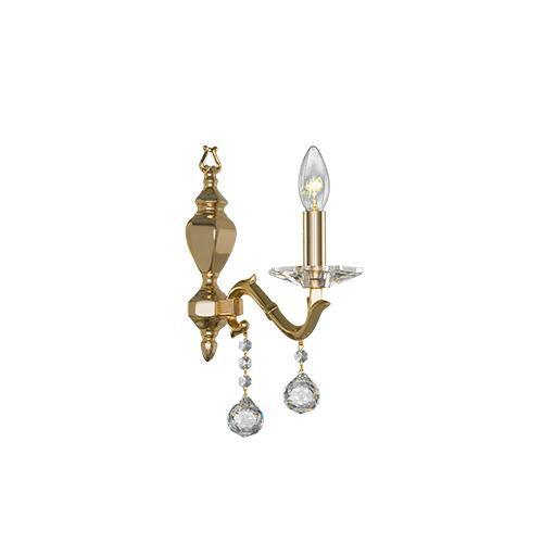 Majestic - 1 Bulb - Gold - Ball & Octagon Clear