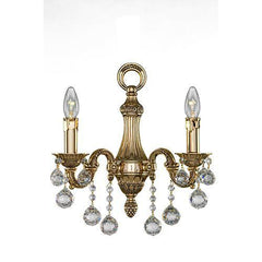 Brass - 2 Bulbs - Gold Oxide - Ball Clear