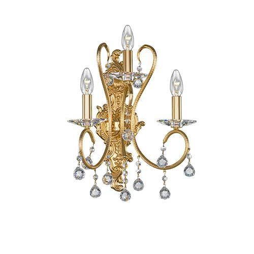 Majestic - 3 Bulbs - Gold - Ball & Octagon Clear