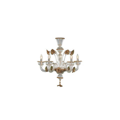 Murano Chandelier - 9 Bulbs - Transparent*Amber