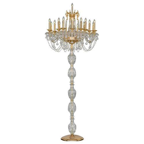 Crystal - 17 Bulbs - Gold - Ball Clear