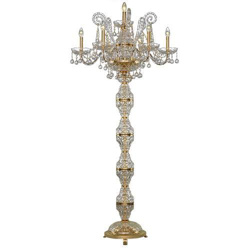 Crystal - 7 Bulbs - Gold - Ball Clear