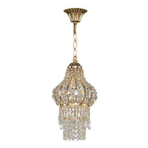 Empire - 1 Bulb - Gold - Octagon & Drop Clear