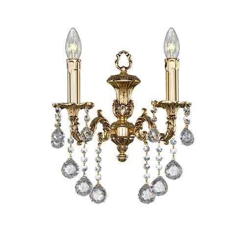 Brass - 2 Bulbs - Gold Oxide - Ball Clear