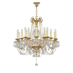Asfour Crystal - Crystal - 16 Bulbs - Gold Oxide - Drop Clear