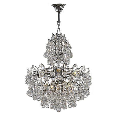 Asfour Crystal - Empire Chandelier - 7 Bulbs - Chrome - Ball Clear