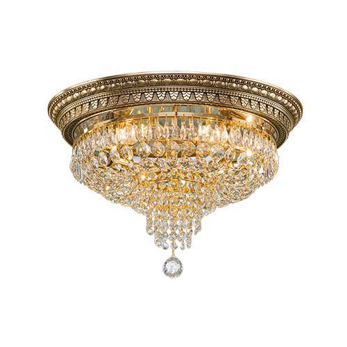 Brass - 6 Bulbs - Gold Oxide - Ball Clear