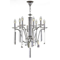 Asfour Crystal - Majestic Chandelier - 8 Bulbs - Chrome - Ball Clear