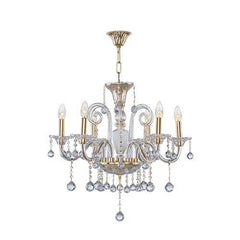 Asfour Crystal - Crystal - 6 Bulbs - Gold - Ball Clear