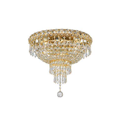 Empire - 6 Bulbs - Gold - Ball & Octagon Clear