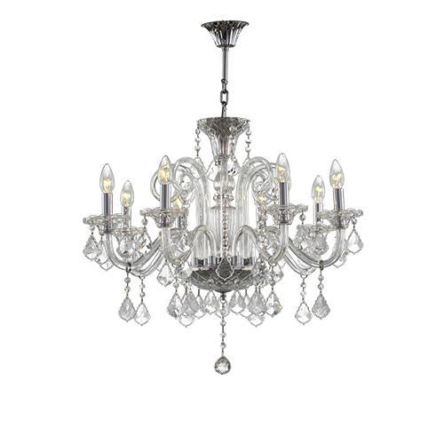 Asfour Crystal - Crystal - 8 Bulbs - Chrome - Ball Clear