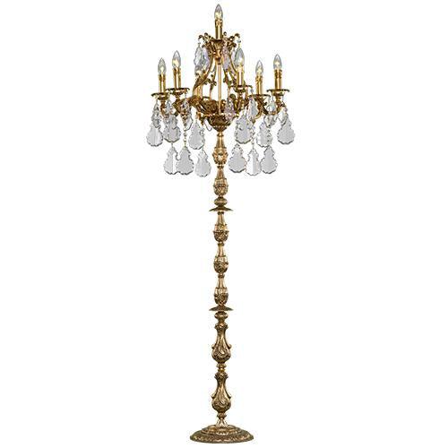 Brass - 7 Bulbs - Gold Oxide - Pendeloque Clear