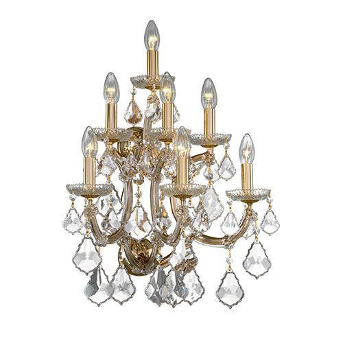 Teresa - 7 Bulbs - Gold - Pendeloque Clear