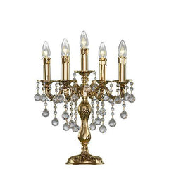 Brass - 5 Bulbs - Gold Oxide - Ball Clear