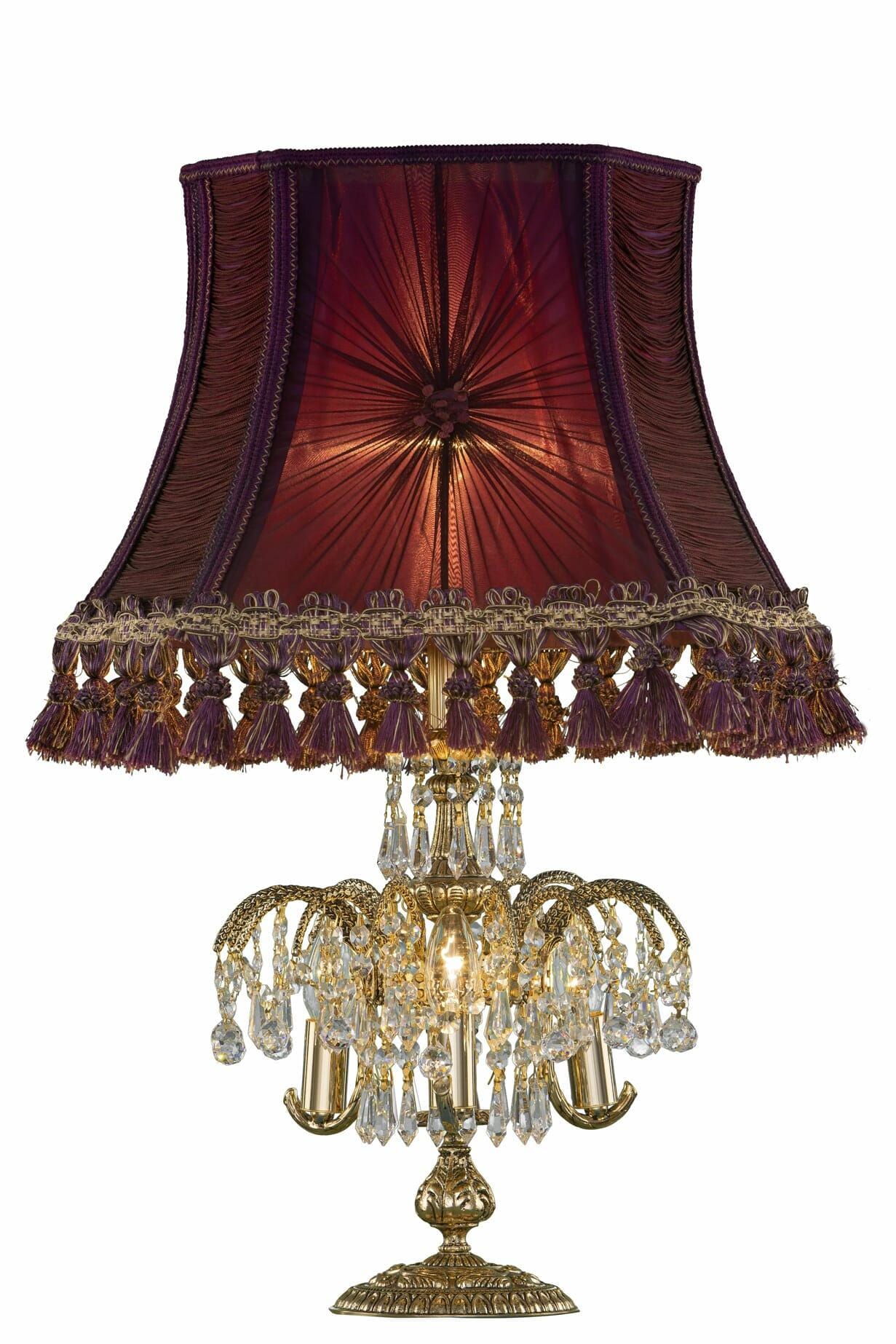 Table Lamp 939/4 Gold Oxide Ball & Oct. Without Shade - 4 Bulb