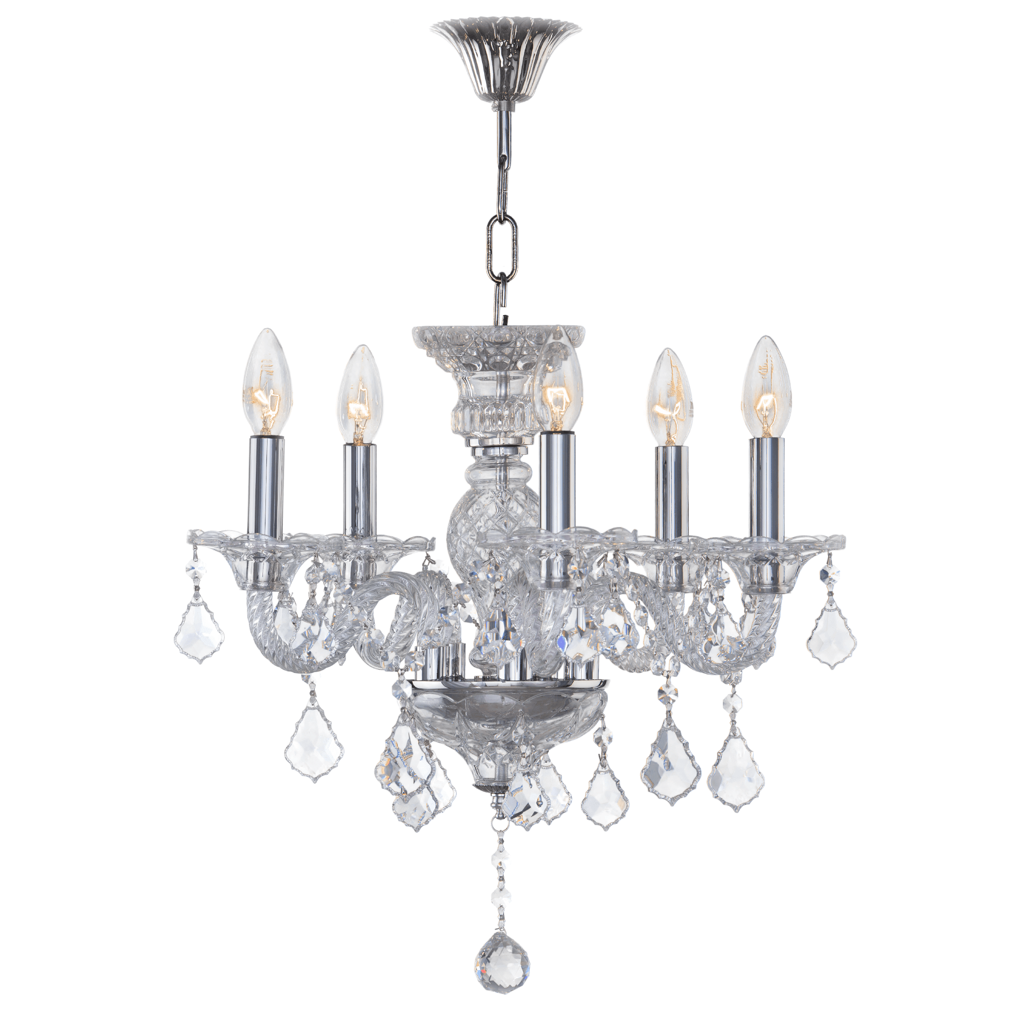 Asfour-Crystal-Lighting-Crystal-Collection-Crystal-Chandelier-5-Bulbs-Chrome