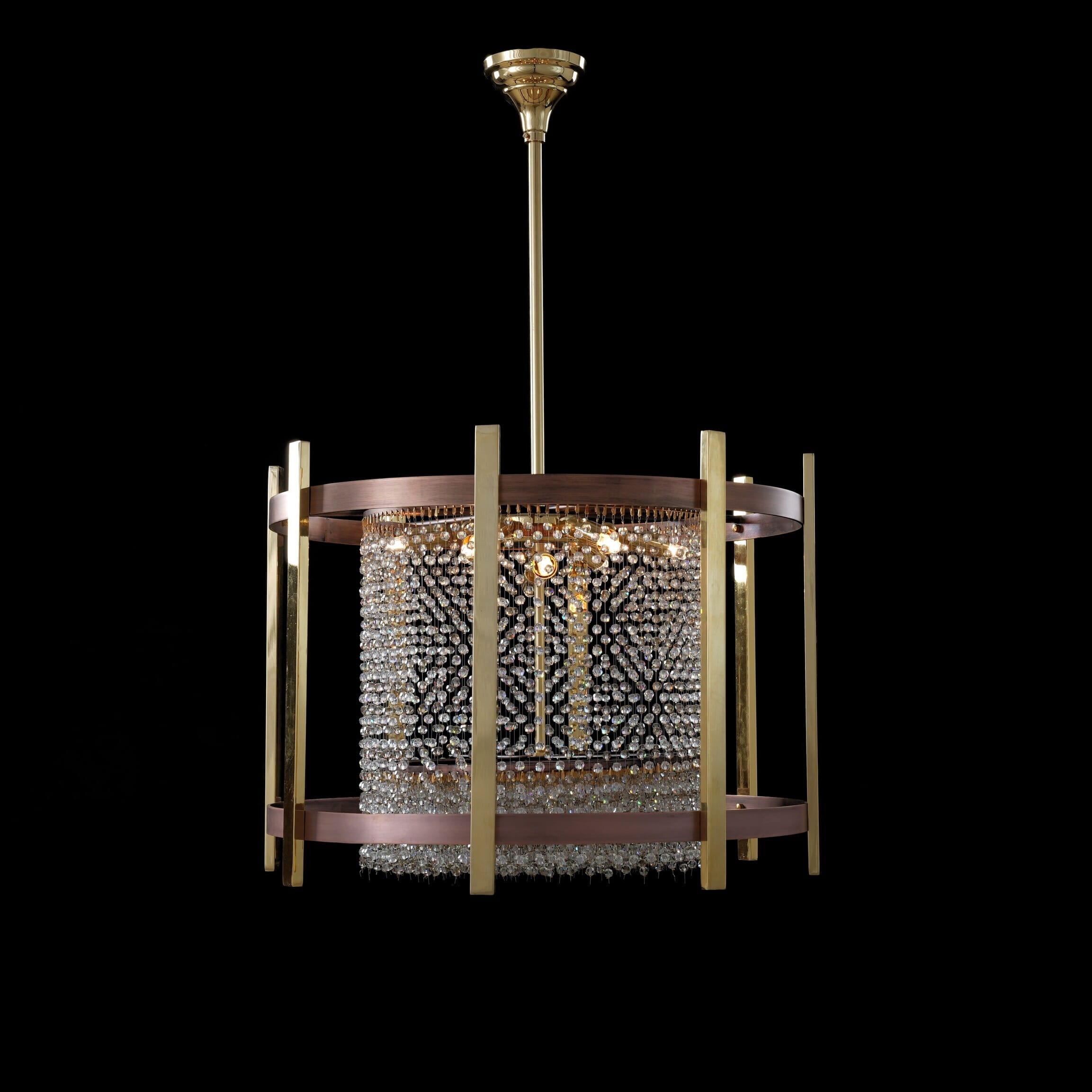 Asfour Chandelier 16/196/50 Gold?Old Brown Bearish Honey?Clear