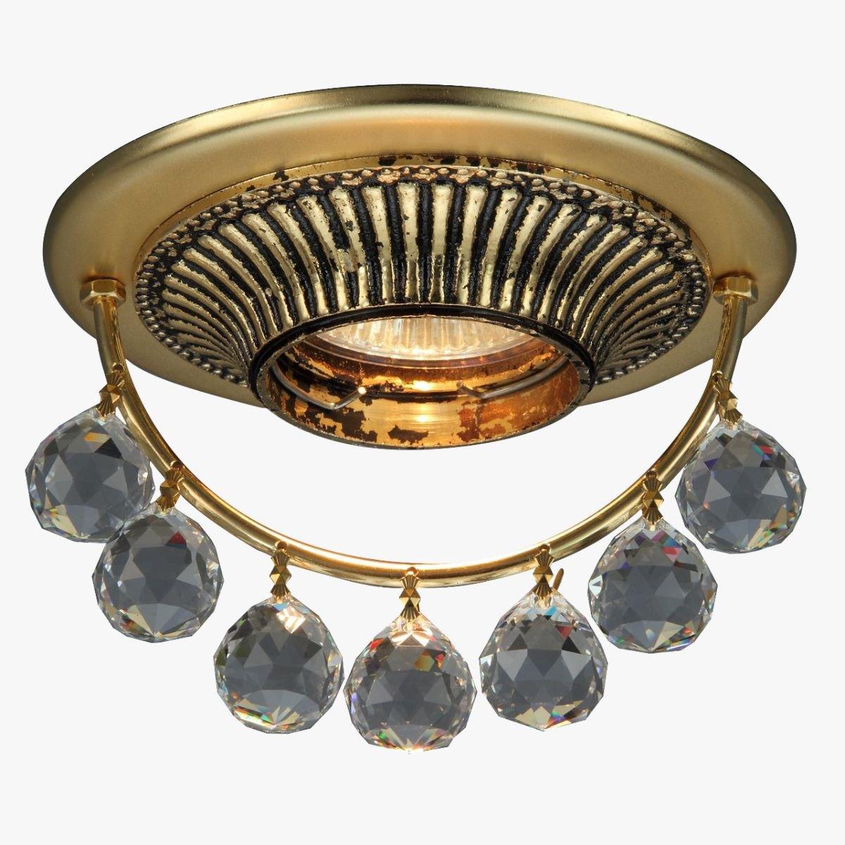 Fashion -1 Bulb - Gold Oxide - Ball Clear