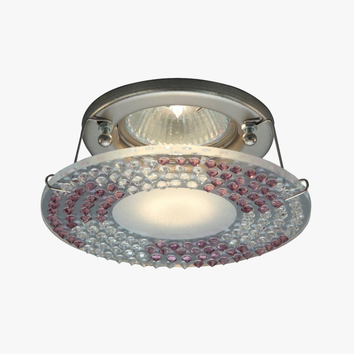 Fashion -1 Bulb -Chrome - Drop Clear & Amethyst