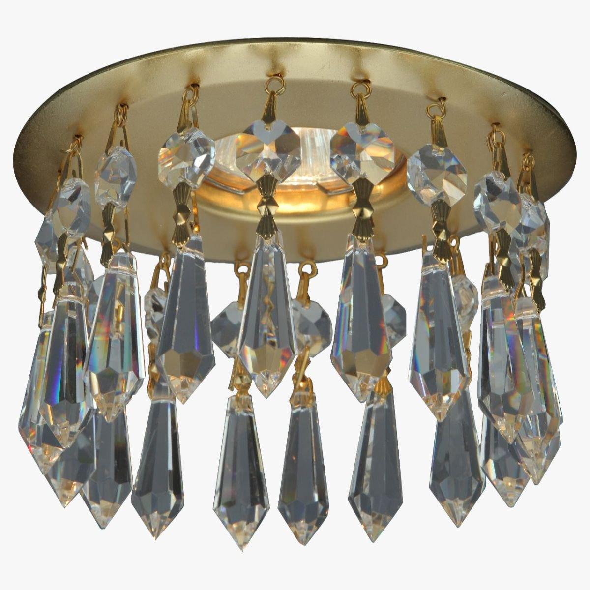 Fashion -1 Bulb - Gold - Drop & Octagone Clear