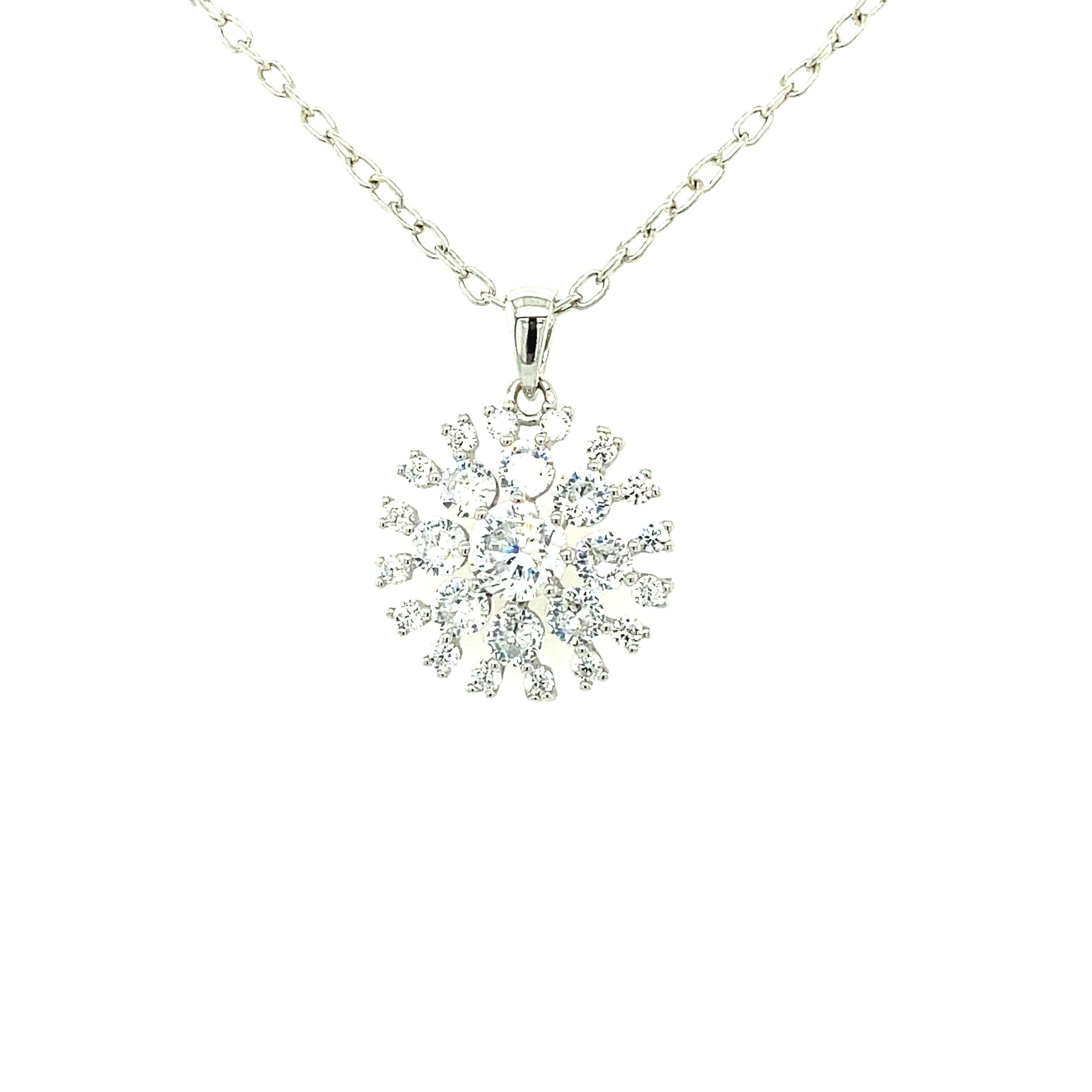 Asfour Crystal Silver Accessories Necklace TP19730-W - 925 Sterling Silver