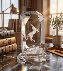Asfour Crystal Cube – With Base – 3D – 125/2166