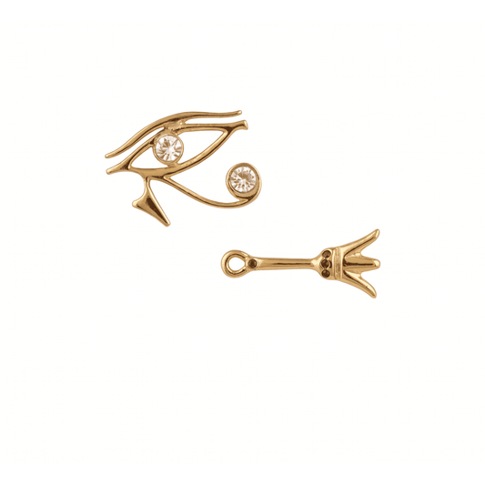 Asfour Crystal Horus Eye Pin – Gold