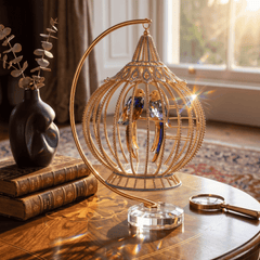 Asfour Crystal Bird Cage – With Stand – Gold – 680/420