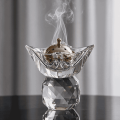 Taj Round Incense Burner 12/14 with Clear Crystal