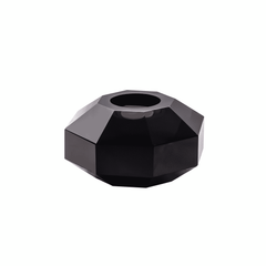 Taj Octagonal Ring Candle Holder 9/8 with Jet Crystal
