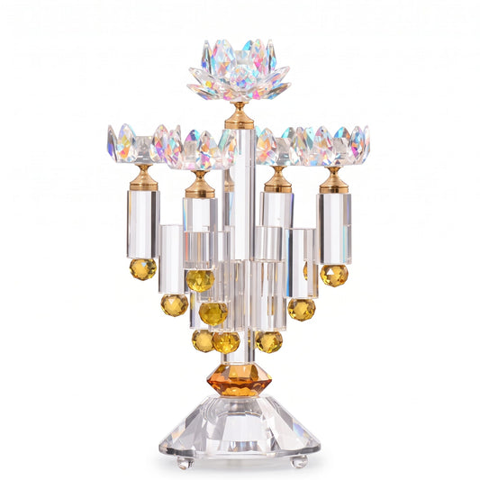 Crystal Candlestick - GOLD - AB - Asfour Crystal