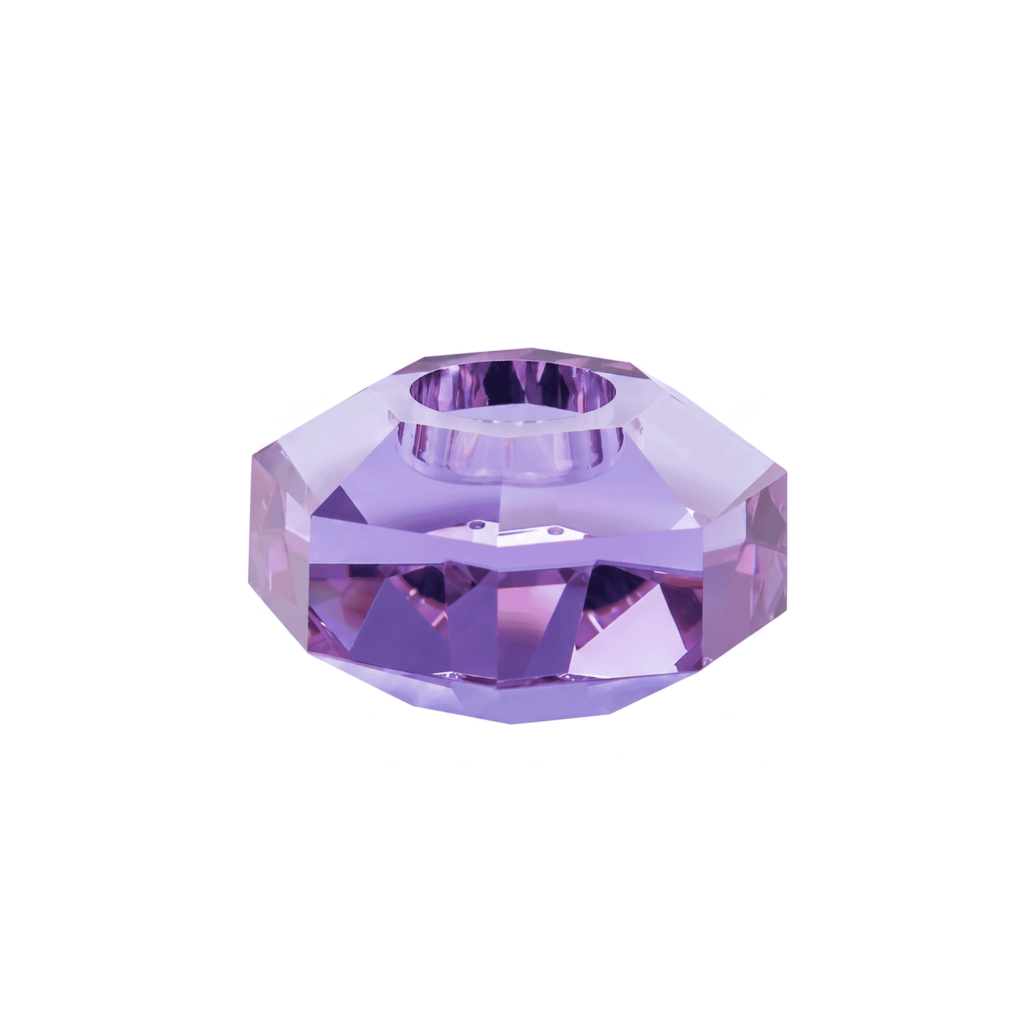 Taj Ring Candle Holder 8/9 with Light Violet Crystal