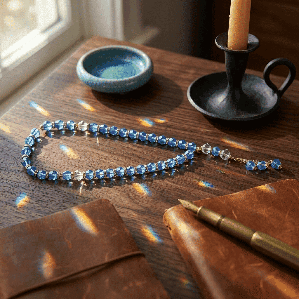 Asfour Crystal Rosary – Blue – 21/8/98