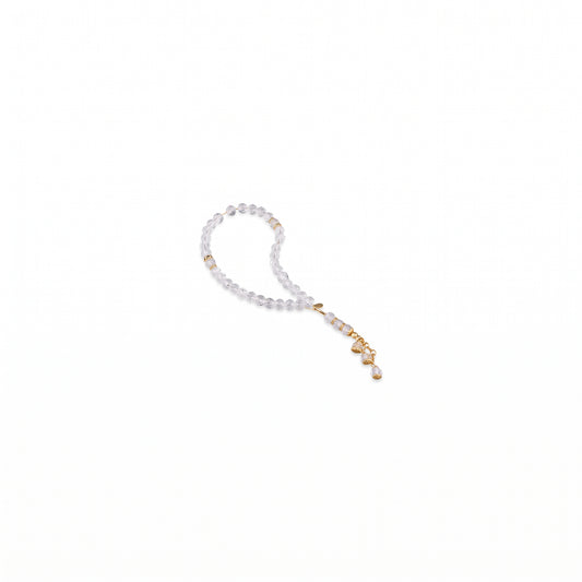 Asfour Crystal Rosary Transparent and Gold