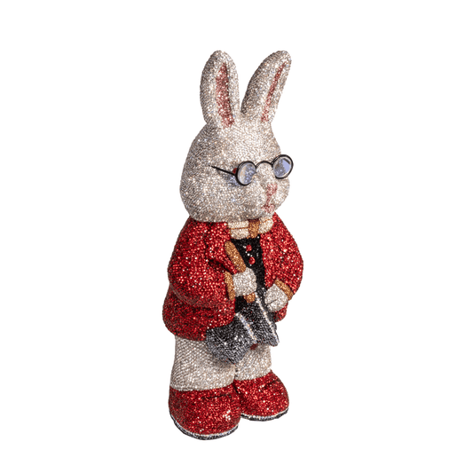Rabbit With Glasses Inlaid With Colored Lobes 12/35/13