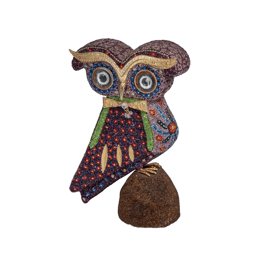 Asfour-Crystal-Owl-inlaid-with-colored-crystal-lobes