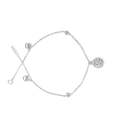 Asfour-Crystal-Sterling-Silver-925-Crescent,-Stars-and-Hearts-Anklet-Silver