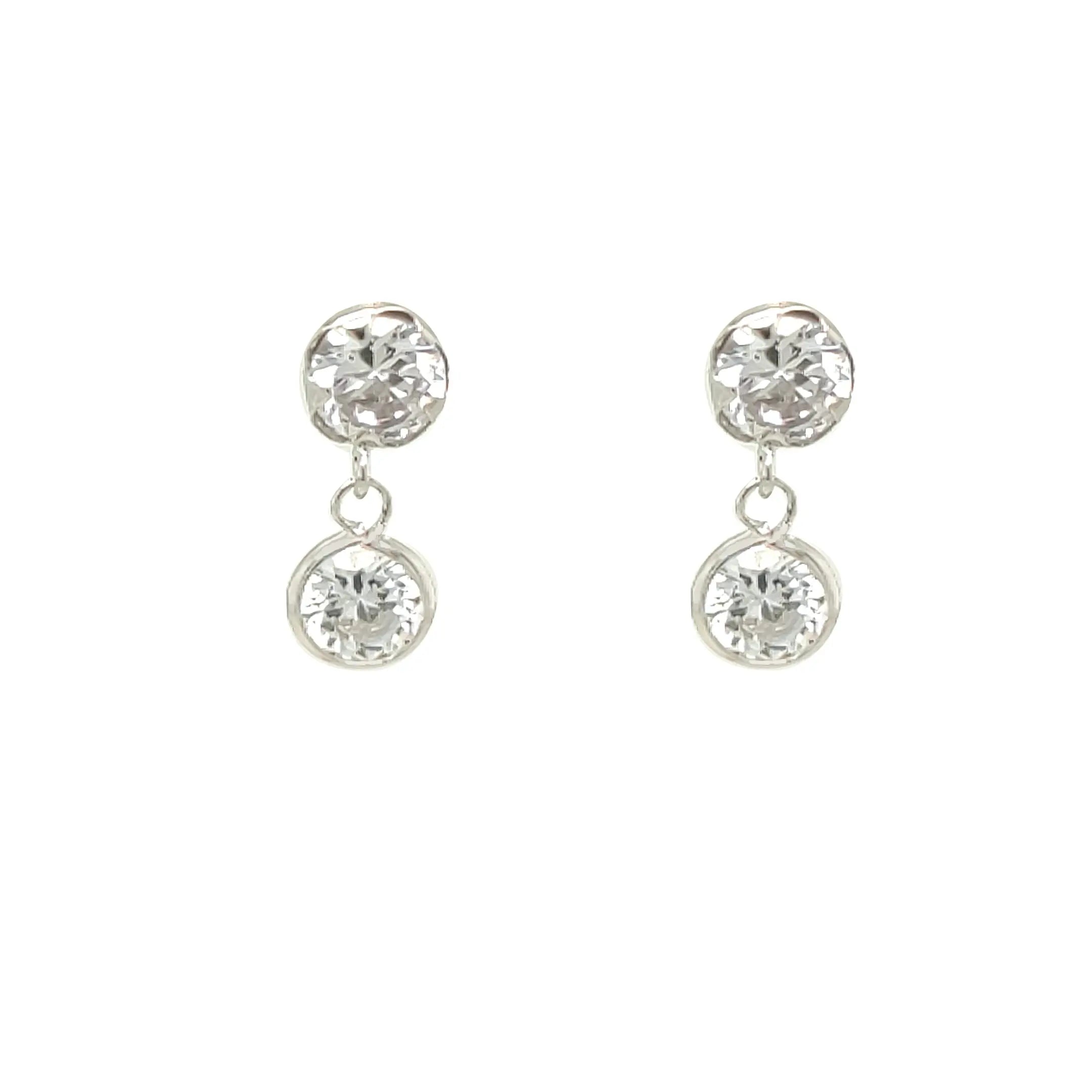 Asfour Flower Stud Earrings In 925 Sterling Silver