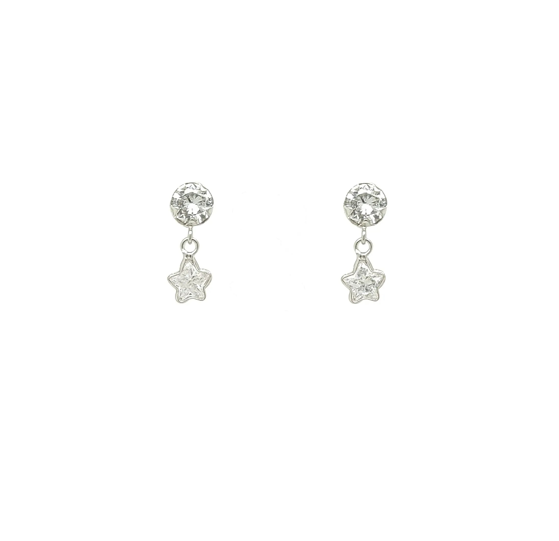 Asfour Flower Stud Earrings In 925 Sterling Silver