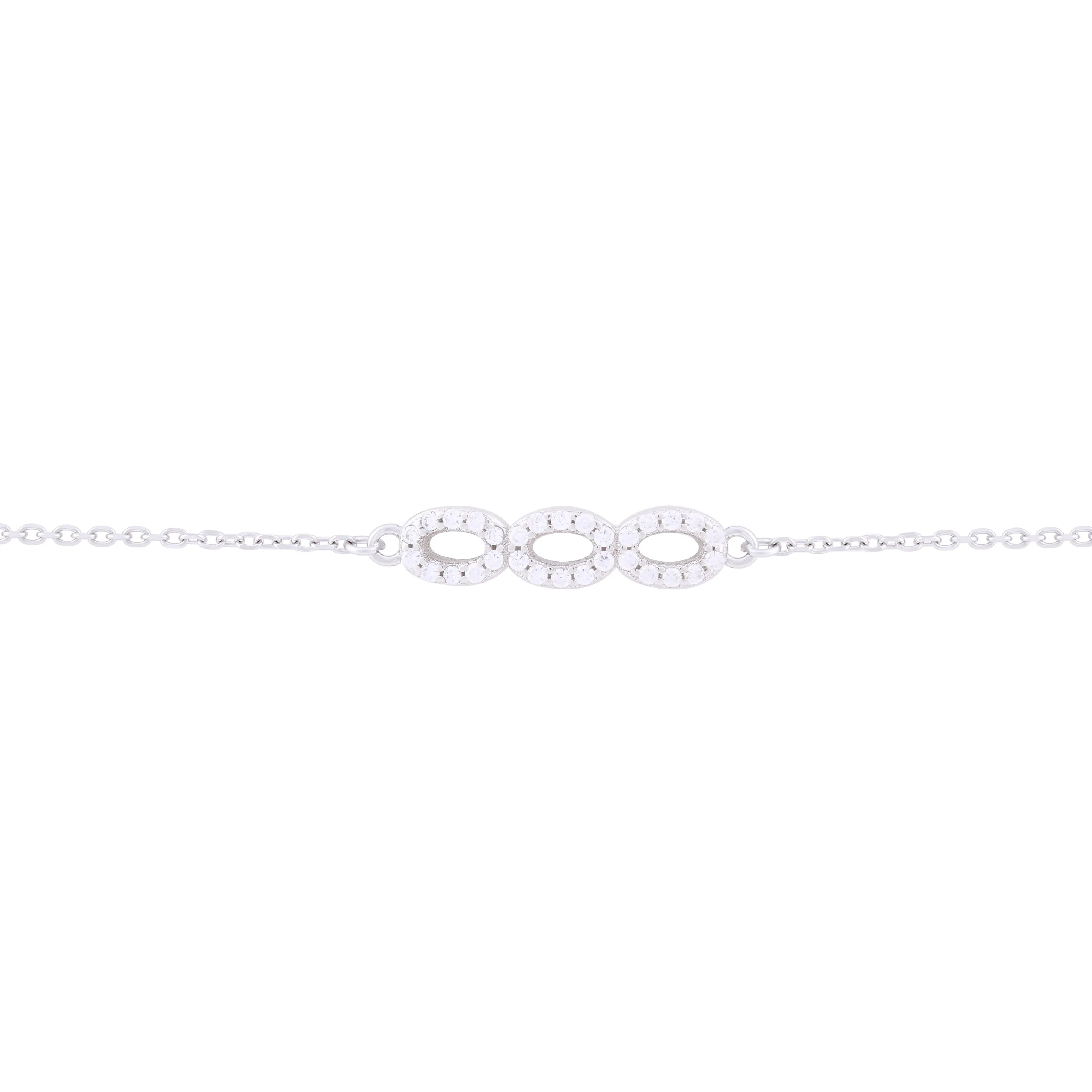 Asfour Oval Chain Bracelet In 925 Sterling Silver