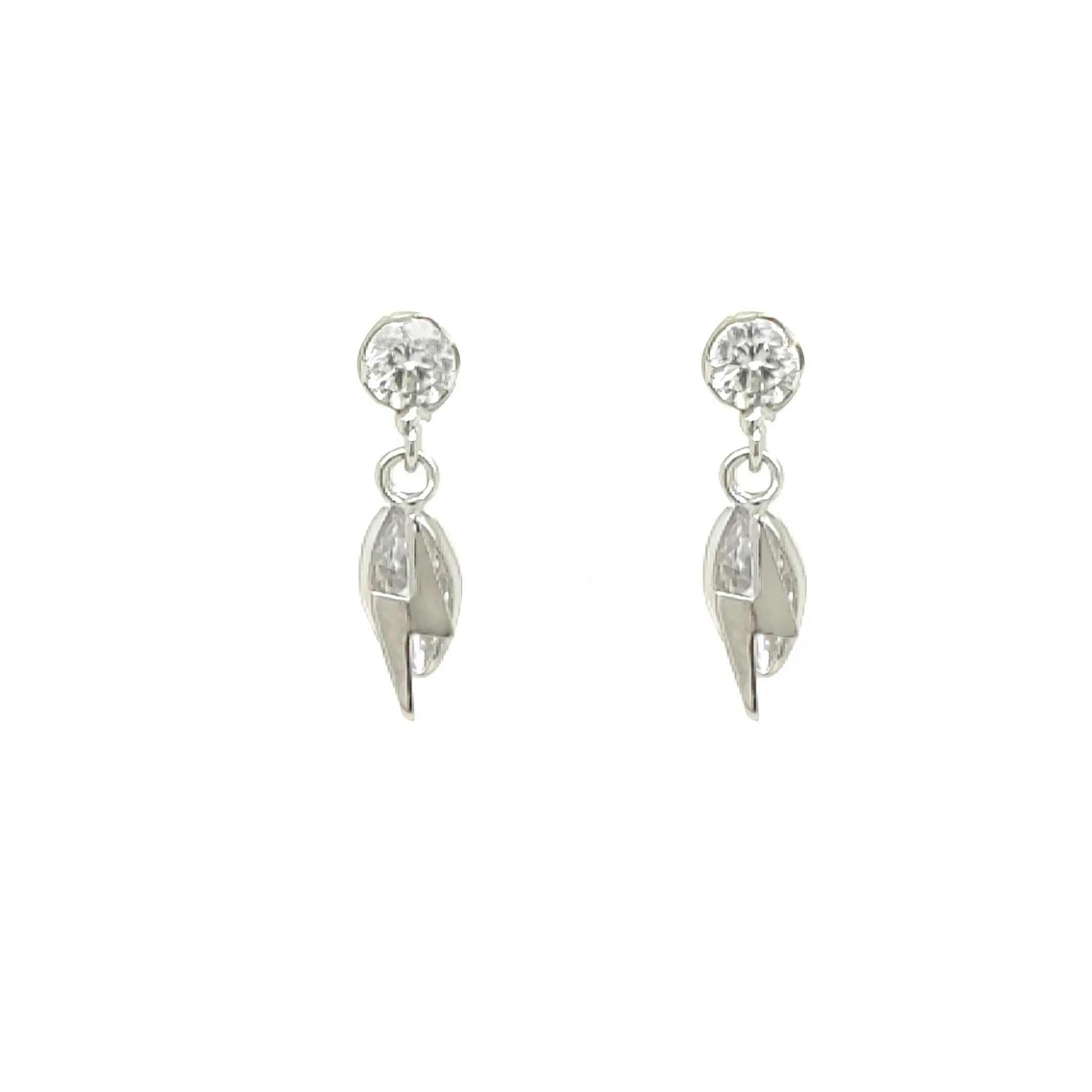 Asfour Stud Earrings In 925 Sterling Silver