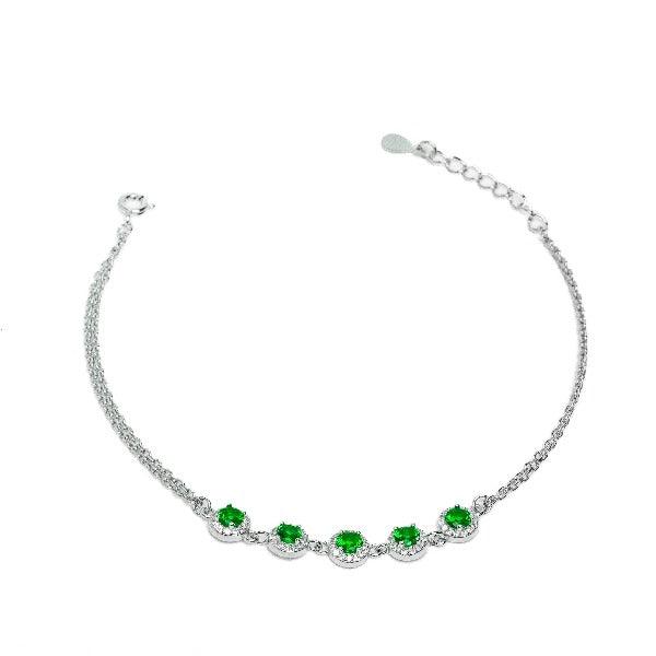 Bracelet B1186-G - 925 Sterling Silver - Asfour Crystal