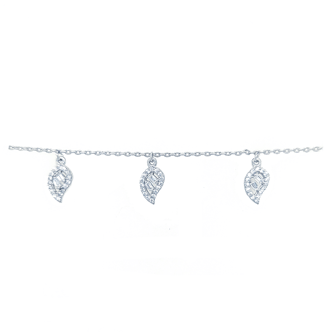 Asfour-Crystal-Sterling-Silver-925-Autumn-Leafs-Bracelet-Silver