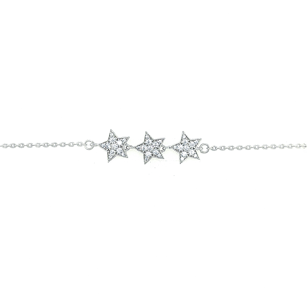 Asfour-Crystal-Sterling-Silver-925-Stars-Collide-Bracelet-Silver