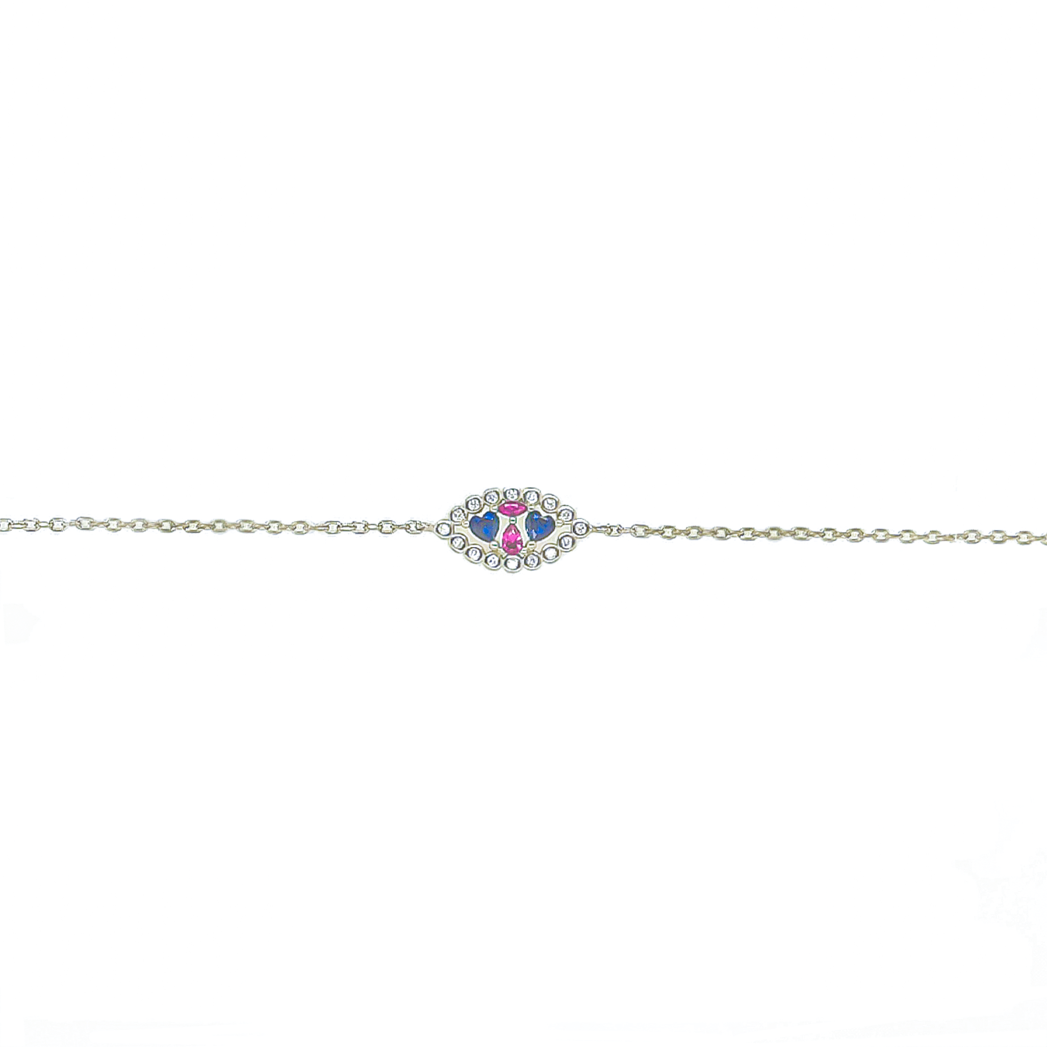 Asfour-Crystal-Sterling-Silver-925-Cloves,-Eye-and-Hearts-Bracelet-Silver