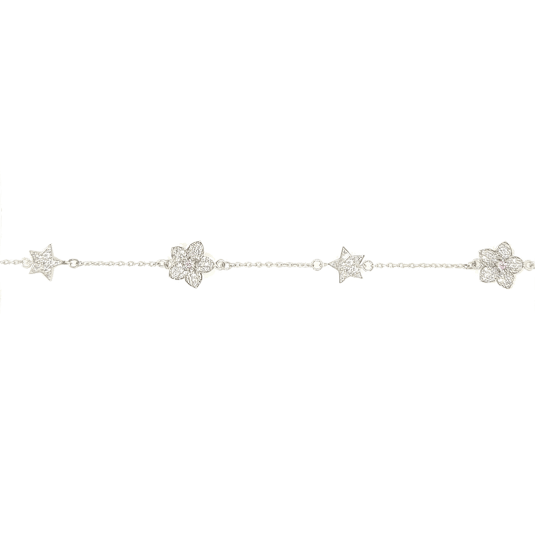 Asfour-Crystal-Sterling-Silver-925-Flowers-Collide-with-a-Transparent-Star-Bracelet-Silver