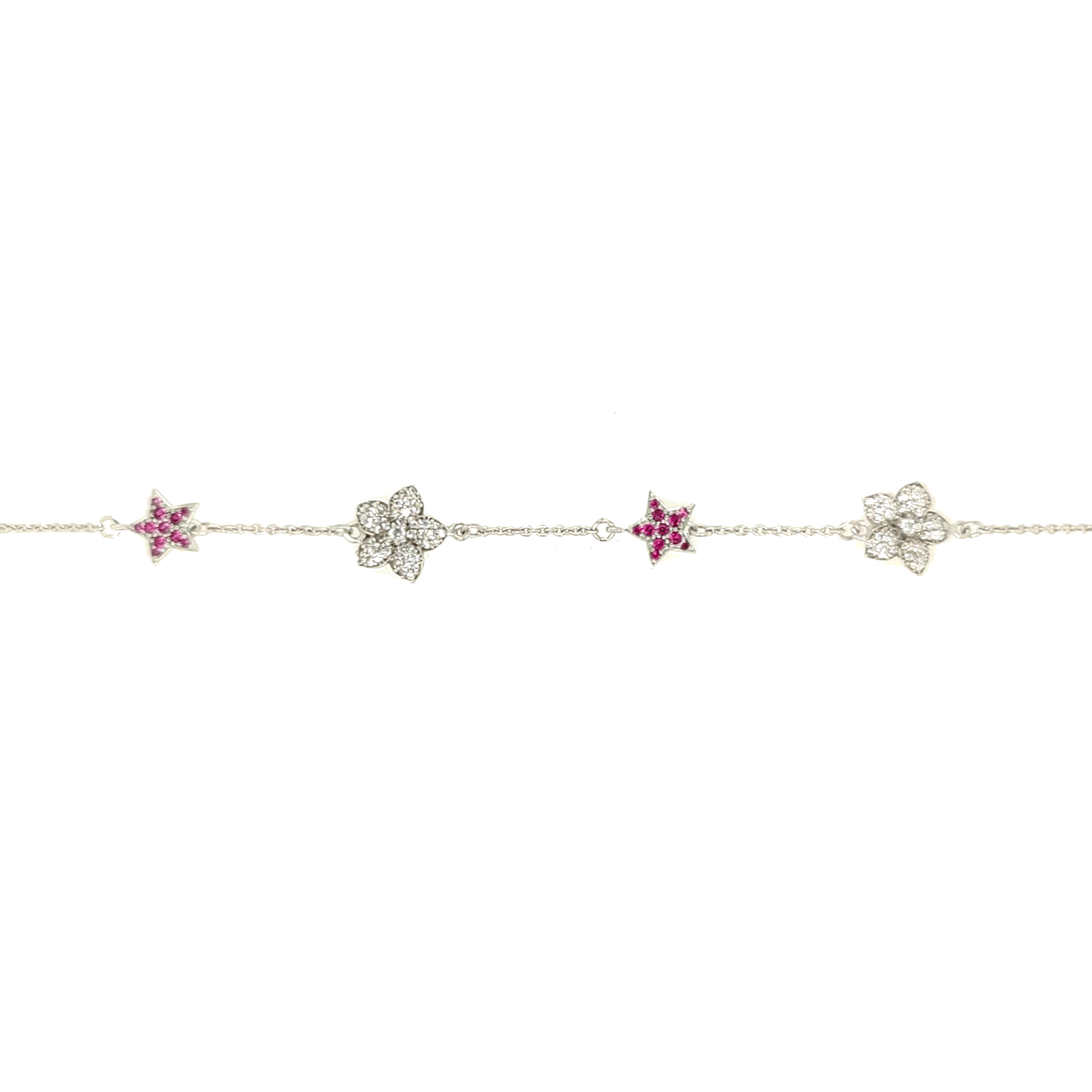 Asfour-Crystal-Sterling-Silver-925-Flowers-Collide-with-a-Rose-Star-Bracelet-Silver