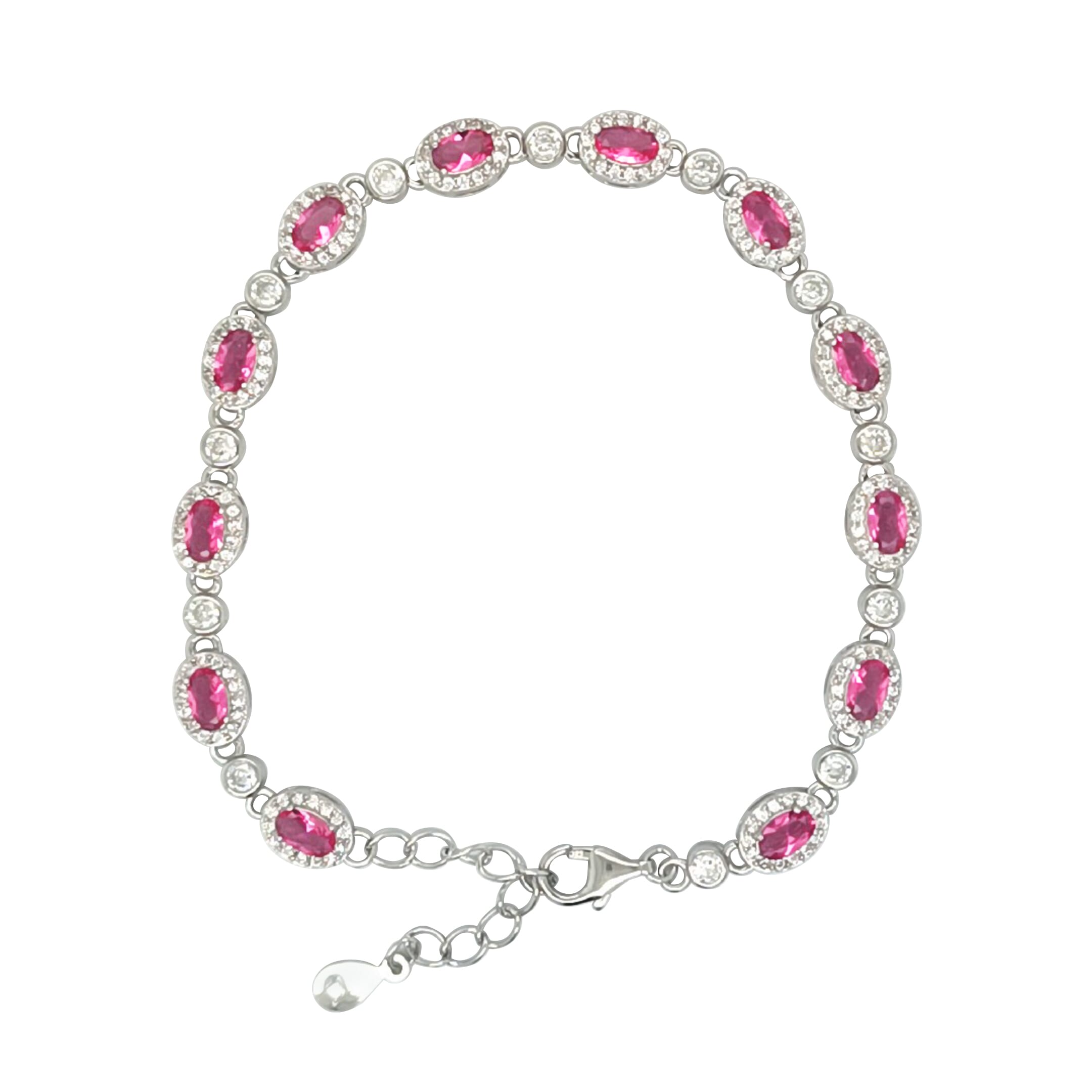 Asfour Crystal Tennis Bracelet With Turquoise Pear & Emerald Zircon In 925 Sterling Silver