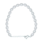 Asfour Crystal Tennis Bracelet With Turquoise Pear & Emerald Zircon In 925 Sterling Silver